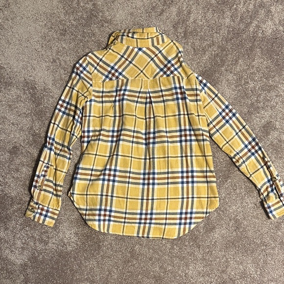 Sonoma Mustard and Navy Plaid Shirt - Picture 4 of 4
